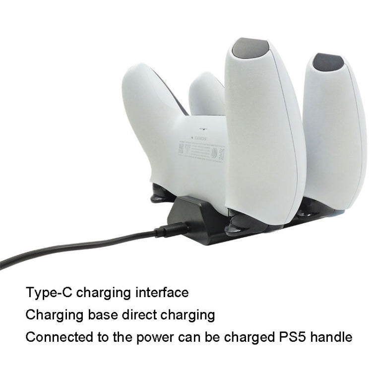 iplay HBP-263 For PS5 Handle Dual Seat Charging Support(Black) - Charger & Power by iplay | Online Shopping South Africa | PMC TechLife | Buy Now Pay Later Mobicred