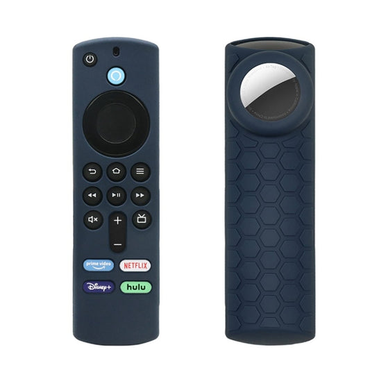 2pcs Remote Control Case For Amazon Fire TV Stick 2021 ALEXA 3rd Gen With Airtag Holder(Midnight Blue) - free shipping - PMC Jewellery - Order now!