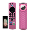 2pcs Remote Control Case For Amazon Fire TV Stick 2021 ALEXA 3rd Gen With Airtag Holder(Luminous Pink) - Remote Control Covers by PMC TechLife | Online Shopping South Africa | PMC TechLife