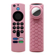 2pcs Remote Control Case For Amazon Fire TV Stick 2021 ALEXA 3rd Gen With Airtag Holder(Pink) - Remote Control Covers by PMC TechLife | Online Shopping South Africa | PMC TechLife