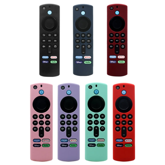 2pcs Remote Control Case For Amazon Fire TV Stick 2021 ALEXA 3rd Gen With Airtag Holder(Red)