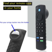 2pcs Remote Control Case For Amazon Fire TV Stick 2021 ALEXA 3rd Gen With Airtag Holder(Red)