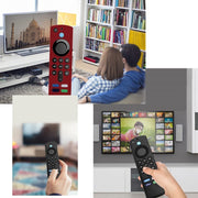2pcs Remote Control Case For Amazon Fire TV Stick 2021 ALEXA 3rd Gen With Airtag Holder(Purple)