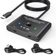 KC-C201 8K30 Type-C / USB-C Bidirectional Switch 10Gbps HD Splitter - free shipping - PMC TechLife - Order now!