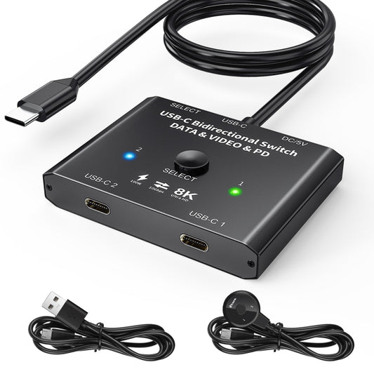 KC-C201 8K30 Type-C / USB-C Bidirectional Switch 10Gbps HD Splitter - free shipping - PMC Jewellery - Order now!