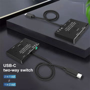 KC-C201 8K30 Type-C / USB-C Bidirectional Switch 10Gbps HD Splitter