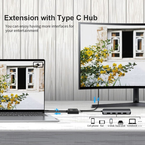 KC-C201 8K30 Type-C / USB-C Bidirectional Switch 10Gbps HD Splitter