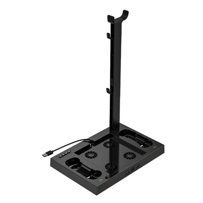Iplay HBX-274 for Xbox Series X Host Multifunctional Heat Dissipation Base with Gamepad Double Charger(Black) - Charger & Power by iplay | Online Shopping South Africa | PMC Jewellery | Buy Now Pay Later Mobicred