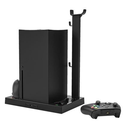 Iplay HBX-274 for Xbox Series X Host Multifunctional Heat Dissipation Base with Gamepad Double Charger(Black) - Charger & Power by iplay | Online Shopping South Africa | PMC Jewellery | Buy Now Pay Later Mobicred