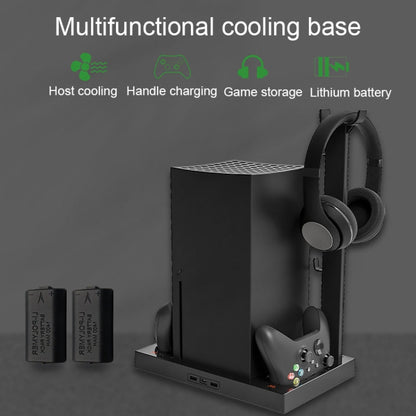 Iplay HBX-274 for Xbox Series X Host Multifunctional Heat Dissipation Base with Gamepad Double Charger(Black) - Charger & Power by iplay | Online Shopping South Africa | PMC Jewellery | Buy Now Pay Later Mobicred