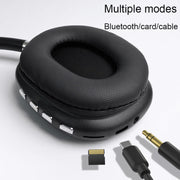 Wireless Bluetooth Headphones Noise Reduction Stereo Gaming Headset(Silver)