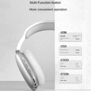Wireless Bluetooth Headphones Noise Reduction Stereo Gaming Headset(Silver)