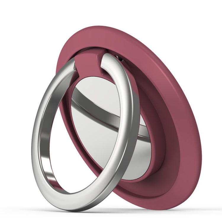 5pcs Car Magnetic Metal Ring Buckle Mobile Phone Holder(Hawthorn Red)