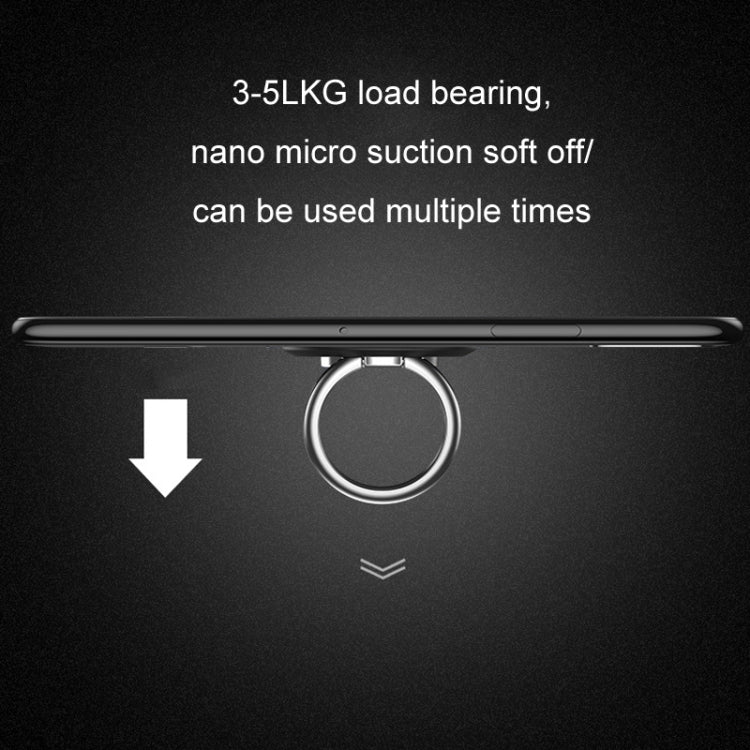5pcs Car Magnetic Metal Ring Buckle Mobile Phone Holder(Hawthorn Red)