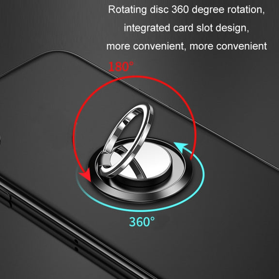 5pcs Car Magnetic Metal Ring Buckle Mobile Phone Holder(Hawthorn Red)