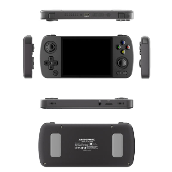 ANBERNIC RG405M Handheld Game Console 4 Inch IPS Touch Screen Aluminum Alloy Android 12 System 128G+128G 3100+Games(Gray)