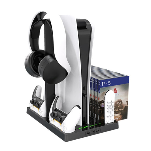 iplay for PS5 Game Console Cooling Fan Base Charging Stand with Disc Holder(Black) - free shipping - PMC Jewellery - Order now!