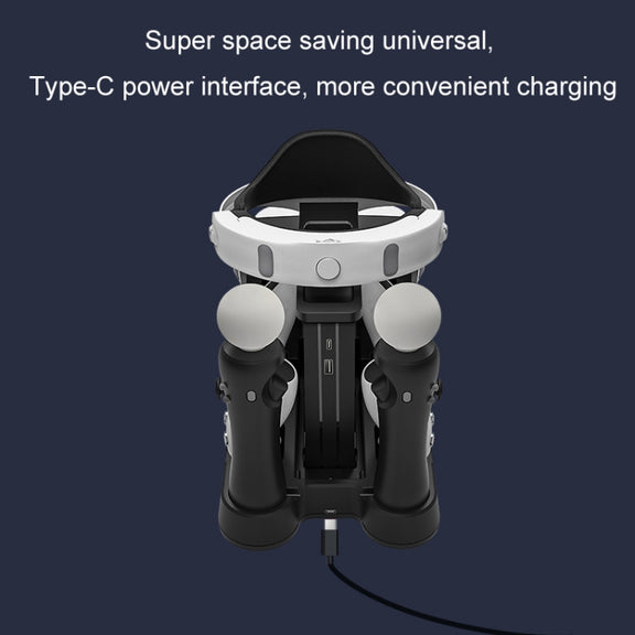 Iplay For PS5/Move/VR Multifunctional Storage Stand Charging Base(White)