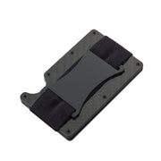 RFID Carbon Fiber Metal Card Holder Multifunctional  Anti-theft Credit Card Box(Black)