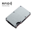 RFID Carbon Fiber Metal Card Holder Multifunctional  Anti-theft Credit Card Box(Silver) - Antimagnetic RFID Package by PMC TechLife | Online Shopping South Africa | PMC TechLife | Buy Now Pay Later Mobicred