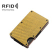 RFID Carbon Fiber Metal Card Holder Multifunctional  Anti-theft Credit Card Box(Gold) - Antimagnetic RFID Package by PMC TechLife | Online Shopping South Africa | PMC TechLife | Buy Now Pay Later Mobicred