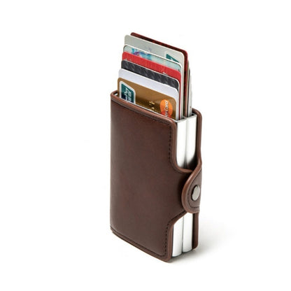 Automatic Pop-up Card Holder Metal Card Box RFID Credit Card Bank Card Box Wallet(Black) - free shipping - PMC Jewellery - Order now!