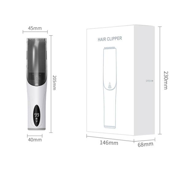Electric Water-resistant Hairdresser Children Low Noise Rechargeable Push Clipper, Specification: Suction Upgrade Version White