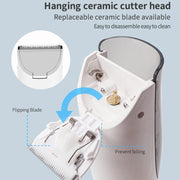 Electric Water-resistant Hairdresser Children Low Noise Rechargeable Push Clipper, Specification: Suction Upgrade Version White