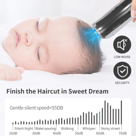 Electric Water-resistant Hairdresser Children Low Noise Rechargeable Push Clipper, Specification: Suction Upgrade Version White