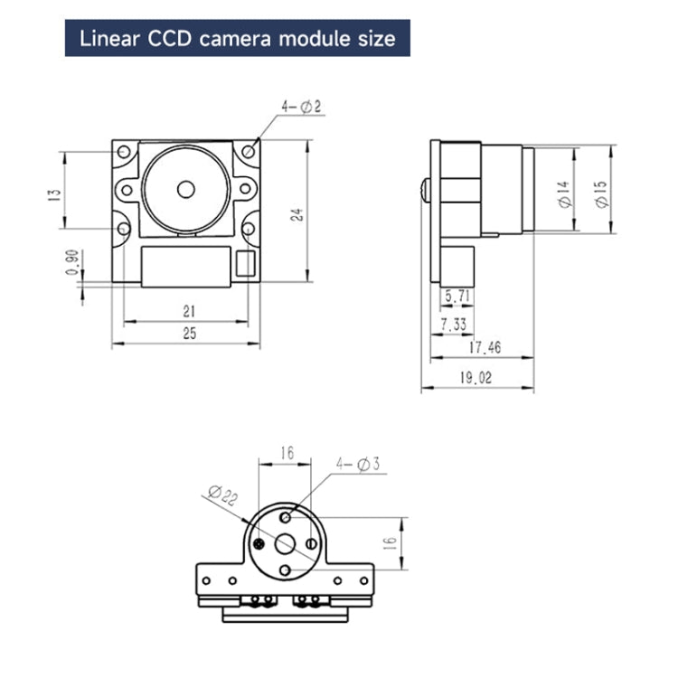 Yahboom Single Column CCD Camera Module Linear Array Sensor, Model: TSL1401 - free shipping - PMC TechLife - Order now!