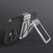 Back Clip Double Ring Magnetic Metal Folding Phone Bracket Desktop Lazy Ring Phone Holder(Rose Gold)