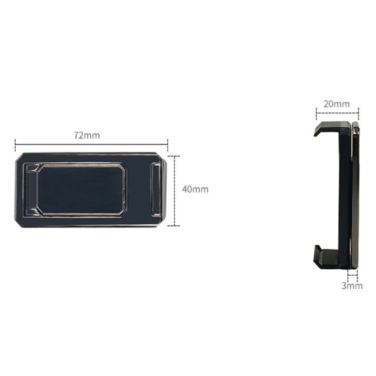 Back Clip Double Ring Magnetic Metal Folding Phone Bracket Desktop Lazy Ring Phone Holder(Rose Gold)