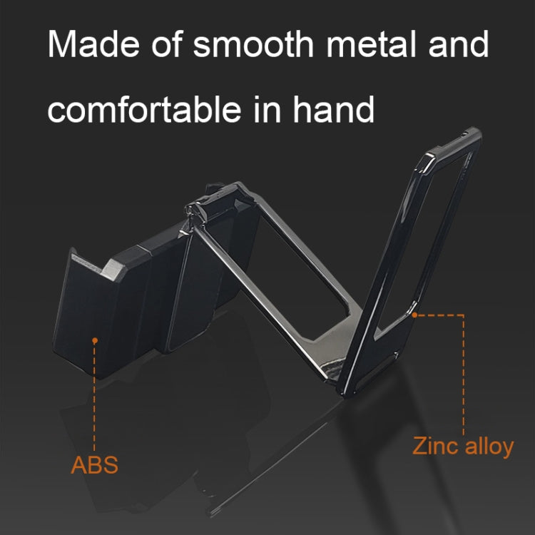 Back Clip Double Ring Magnetic Metal Folding Phone Bracket Desktop Lazy Ring Phone Holder(Rose Gold)