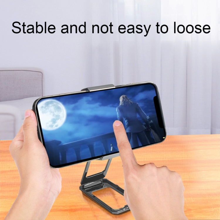 Back Clip Double Ring Magnetic Metal Folding Phone Bracket Desktop Lazy Ring Phone Holder(Rose Gold)
