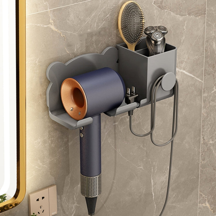 For Dyson Hair Dryer Wall-Mounted Holder Bathroom Shelf Storage Rack, Style: Upgrade Gray - free shipping - PMC TechLife - Order now!