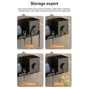 For Dyson Hair Dryer Wall-Mounted Holder Bathroom Shelf Storage Rack, Style: 3pcs Simple  Black