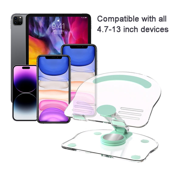 KF-Z11 Acrylic Tablet PC Mobile Phone Bracket Desktop Rotating Foldable Lazy Non-slip Phone Support Frame(White)