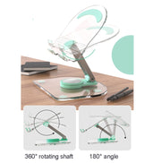 KF-Z11 Acrylic Tablet PC Mobile Phone Bracket Desktop Rotating Foldable Lazy Non-slip Phone Support Frame(White)