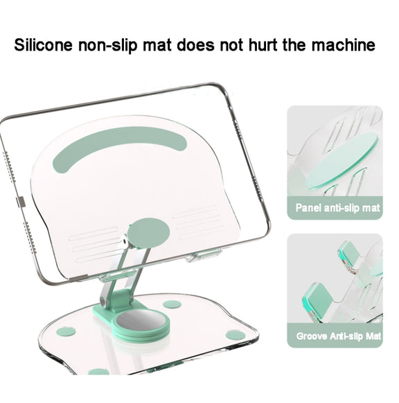 KF-Z11 Acrylic Tablet PC Mobile Phone Bracket Desktop Rotating Foldable Lazy Non-slip Phone Support Frame(Green)