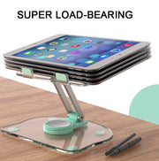 KF-Z11 Acrylic Tablet PC Mobile Phone Bracket Desktop Rotating Foldable Lazy Non-slip Phone Support Frame(White)