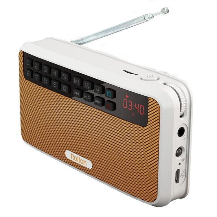 Rolton E500 Bluetooth Speaker 2.1-Channel Built-In Microphone Supports FM Radio(Orange) - free shipping - PMC TechLife - Order now!