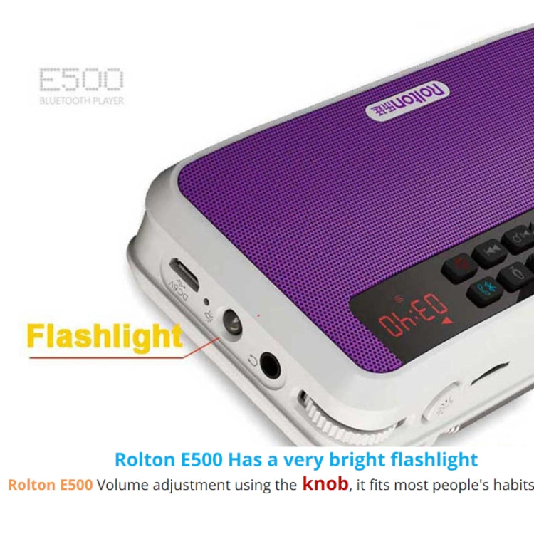 Rolton E500 Bluetooth Speaker 2.1-Channel Built-In Microphone Supports FM Radio(Blue) - free shipping - PMC Jewellery - Order now!