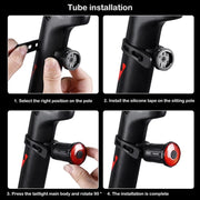 WEST BIKING Bicycle USB Charging Smart Brake Sensor Warning Tail Light(Cushion)