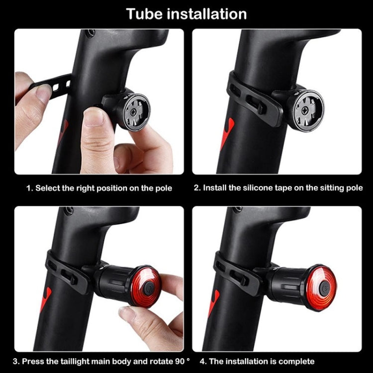 WEST BIKING Bicycle USB Charging Smart Brake Sensor Warning Tail Light(Cushion)