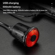 WEST BIKING Bicycle USB Charging Smart Brake Sensor Warning Tail Light(Cushion)