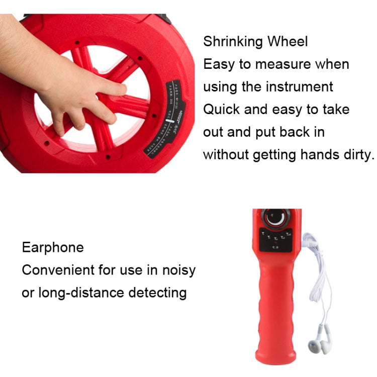 NOYAFA NF-5130 Wall Pipe Blockage Detector Pipe Blockage Detector For Iron/PVC/Cement/Steel Pipes - free shipping - PMC Jewellery - Order now!