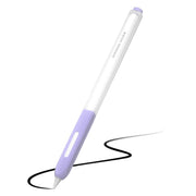 For Apple Pencil 2 Non-Slip Anti-Fall Translucent Segmented Pen Case(Lavender Purple)