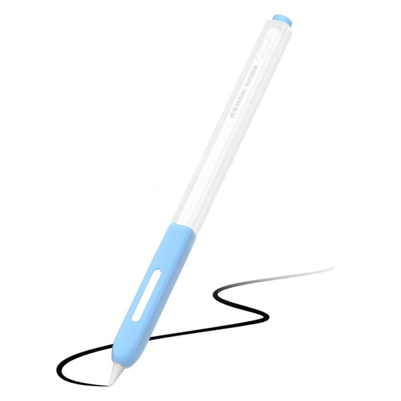 For Apple Pencil 2 Non-Slip Anti-Fall Translucent Segmented Pen Case(Sky Blue)