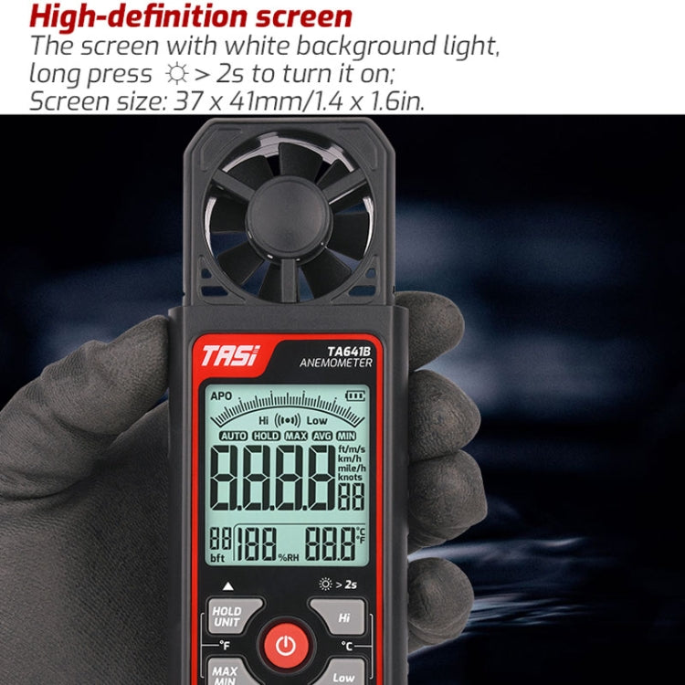 TASI TA641B High Precision Wind Speed Instrument Wind Volume Tester Handheld Wind Speed Meter