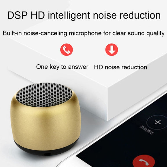 Small TWS Couplet Wireless Bluetooth Speaker Mini Smart Noise Reduction Water-resistant Speaker(Silver Gray)